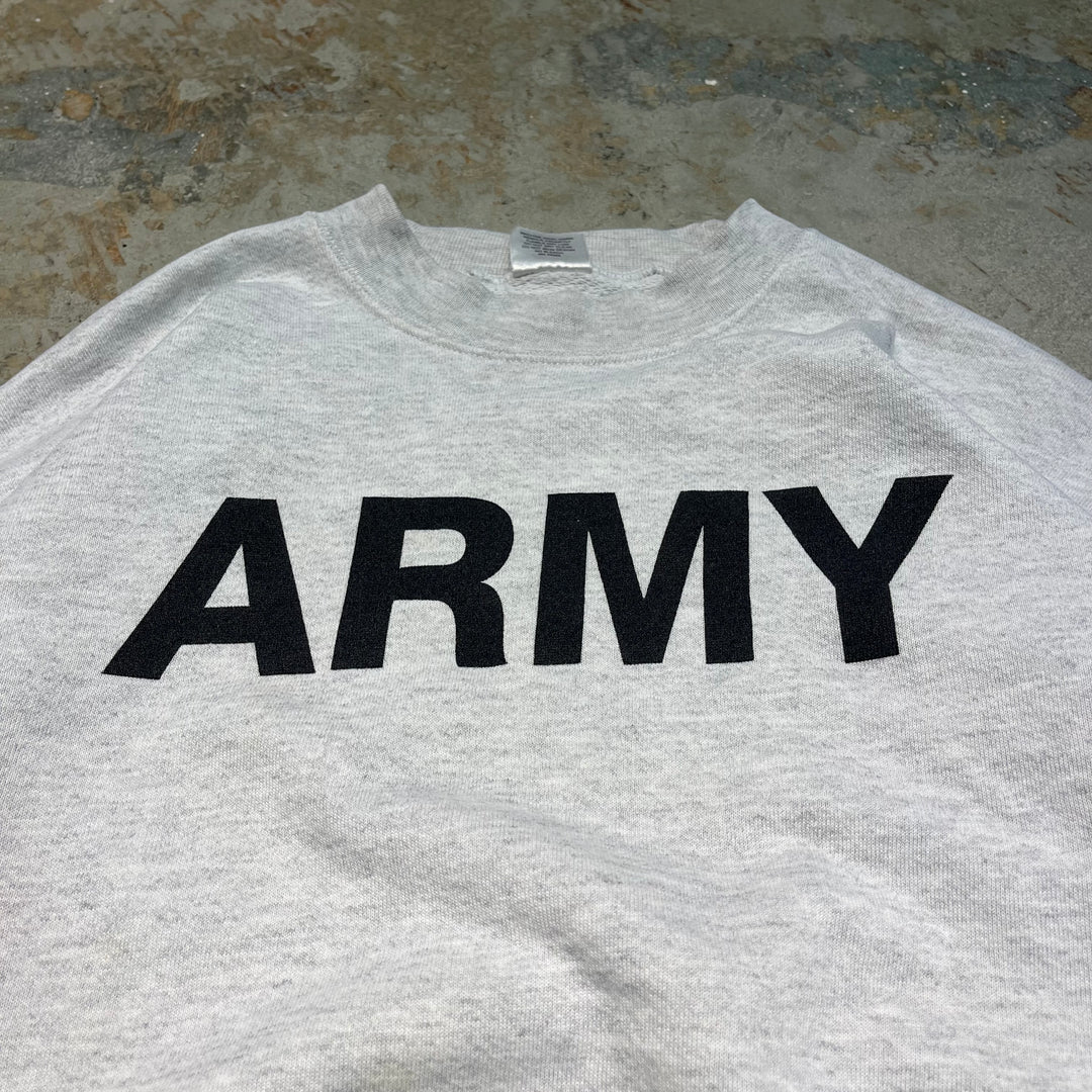 #3924 古着MJ.SOFFE/ARMY/アーミー/Crew neck sweat/クルーネックスウェット/サイズXL