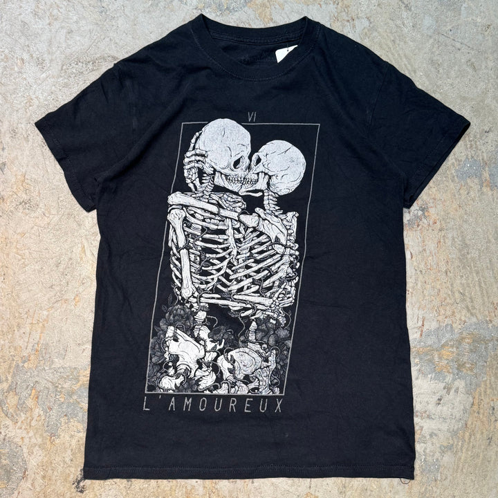 古着 USAVINTAGE/ プリントTシャツ/ スケルトン/ サイズS