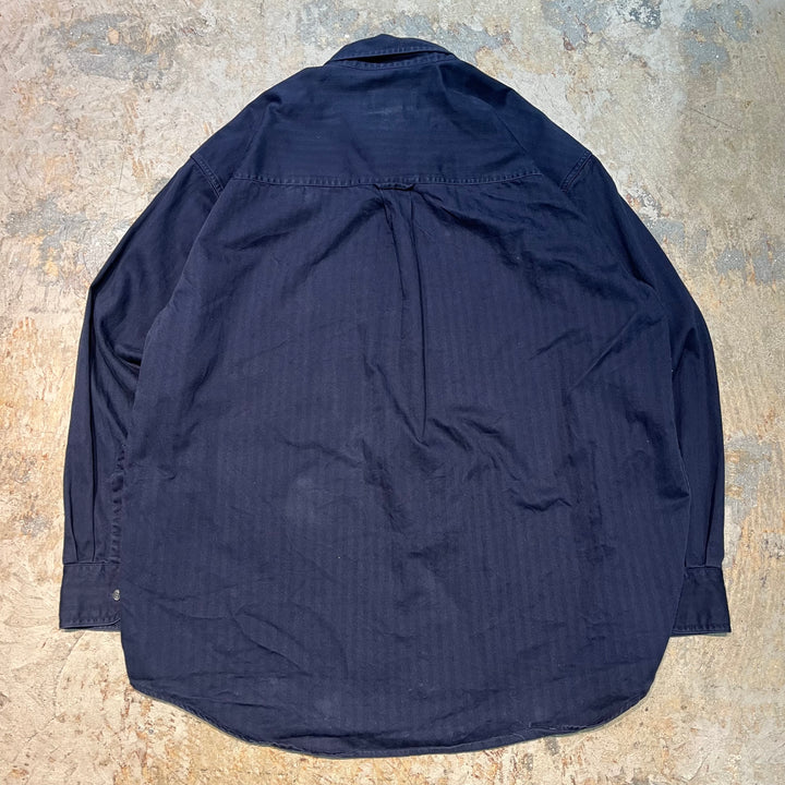 古着 CHAPS RALPH LAUREN/ チャップス ラルフ ローレン/  ボタンダウン長袖シャツ/ 無地/ サイズXL