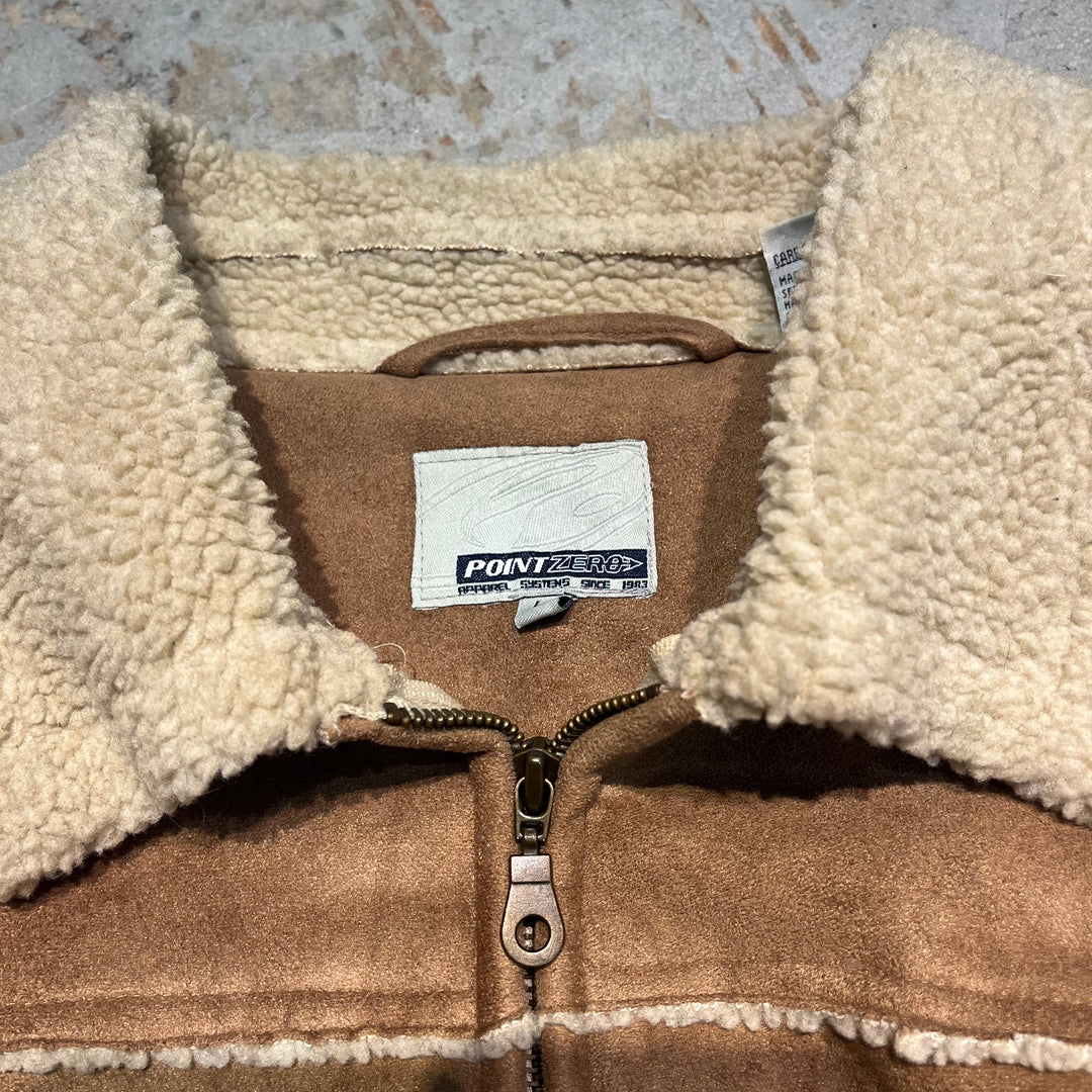 #3114 古着 Unknow/Zip Up Shearling Jacket/ジップアップシアリングジャケット/サイズL