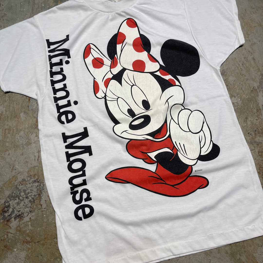 古着 ~90's DiSNEY/ディズニー / ミニーマウス / ヴィンテージ シングルステッチ キャラクターTシャツ / サイズM