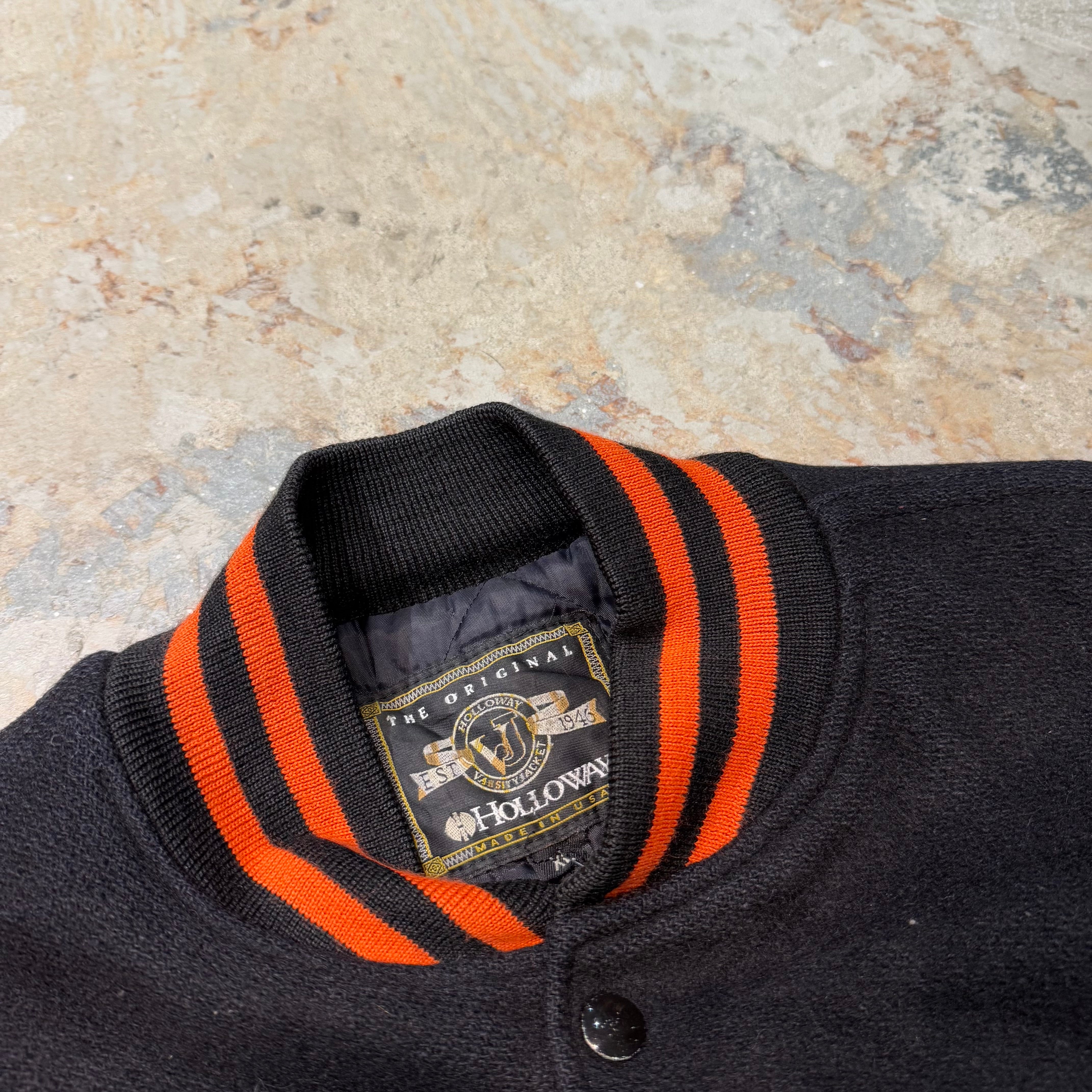 古着 アメリカ製 HOLLOWAY/ ベースボールジャケット / スタジャン/ 袖