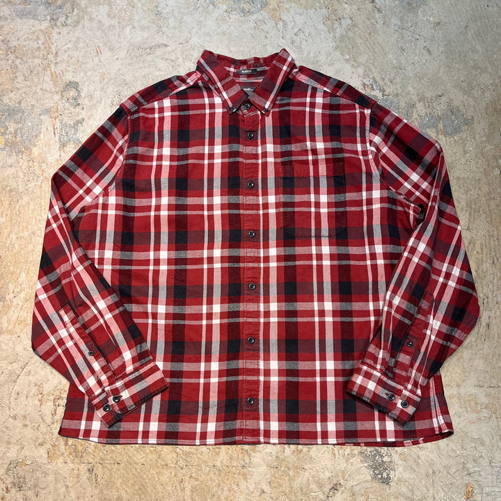 古着 Eddie Bauer/ エディー･バウアー/ コットンネルシャツ/ チェック柄/ リメイク/ サイズXL
