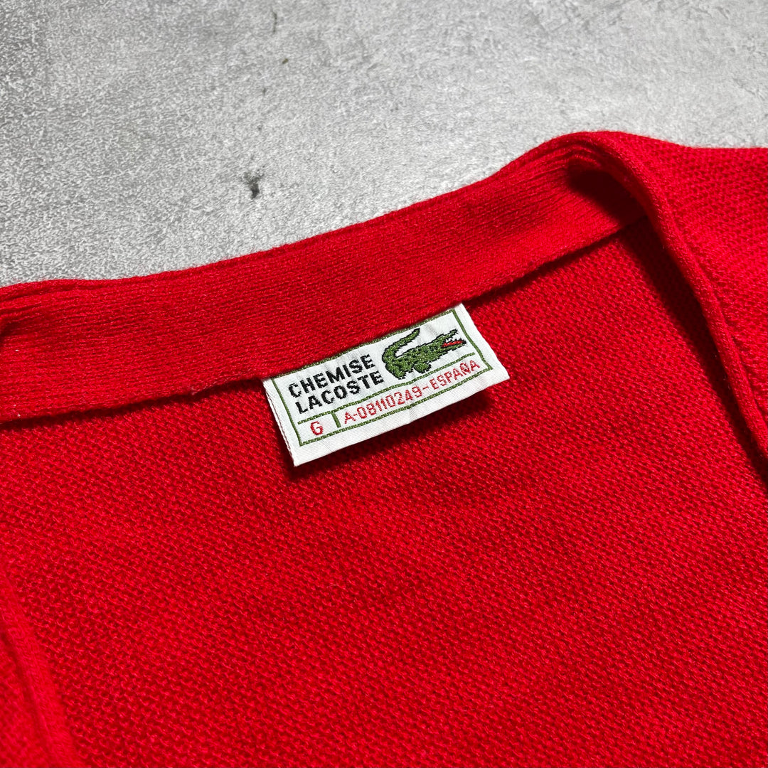 古着 スペイン製 80's CHEMISE LACOSTE / シュミーズ ラコステ / アクリルニットカーディガン / L〜XLサイズ