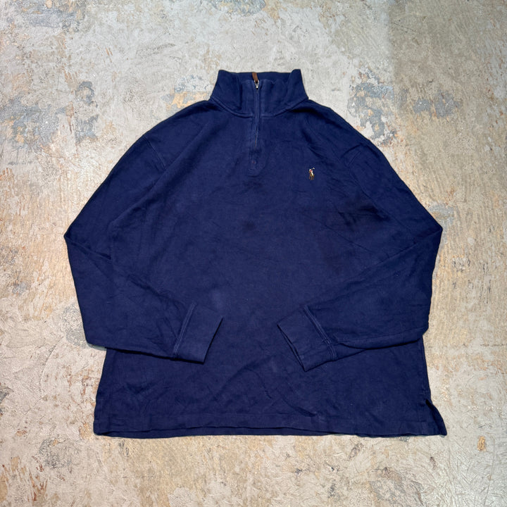 古着 POLO by Ralph Lauren/ ポロ バイ ラルフローレン/ ハーフジップニットセーター/ サイズL