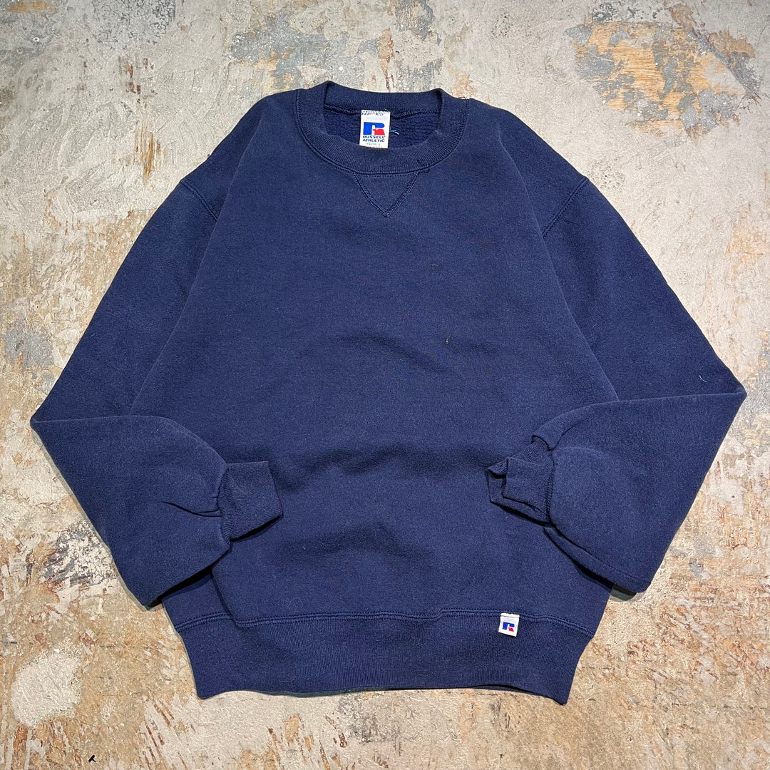 #3556 古着/Russell/ラッセル/Crewneck sweat/クルーネックスウェット/ブランクスウェット/無地/MADE IN U.S.Aサイズ　YOUTH L