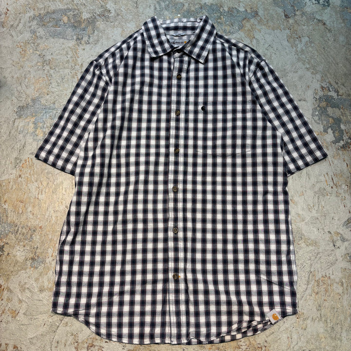 古着 carhartt/ カーハート/ ボタンダウン半袖シャツ/ チェック柄/ サイズM
