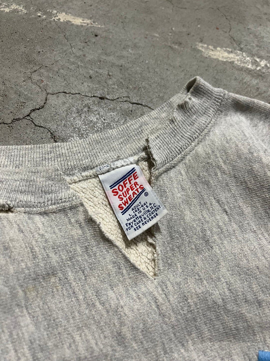 #MA01 古着 90's ''ボロ''Soffe/ソフィー/College Sweat Shirts/カレッジロゴスウェット/CLARK/MADE IN USA/サイズL