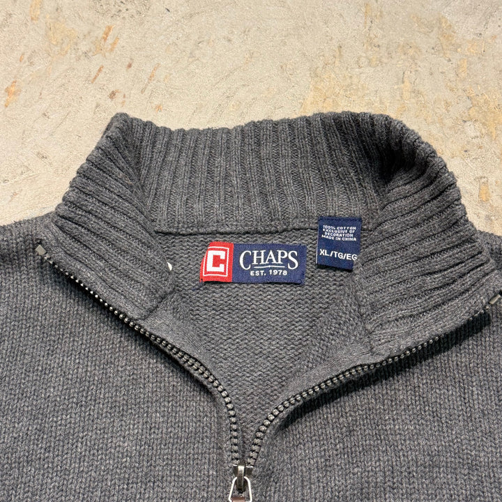 古着 CHAPS/ チャップス/ ハーフジップニットセーター/ サイズXL