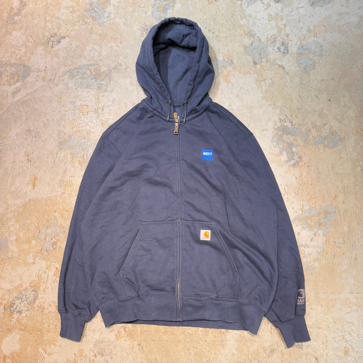 古着 Carhartt/ カーハート/ ジップアップパーカー/ 企業ロゴ/ サイズXL