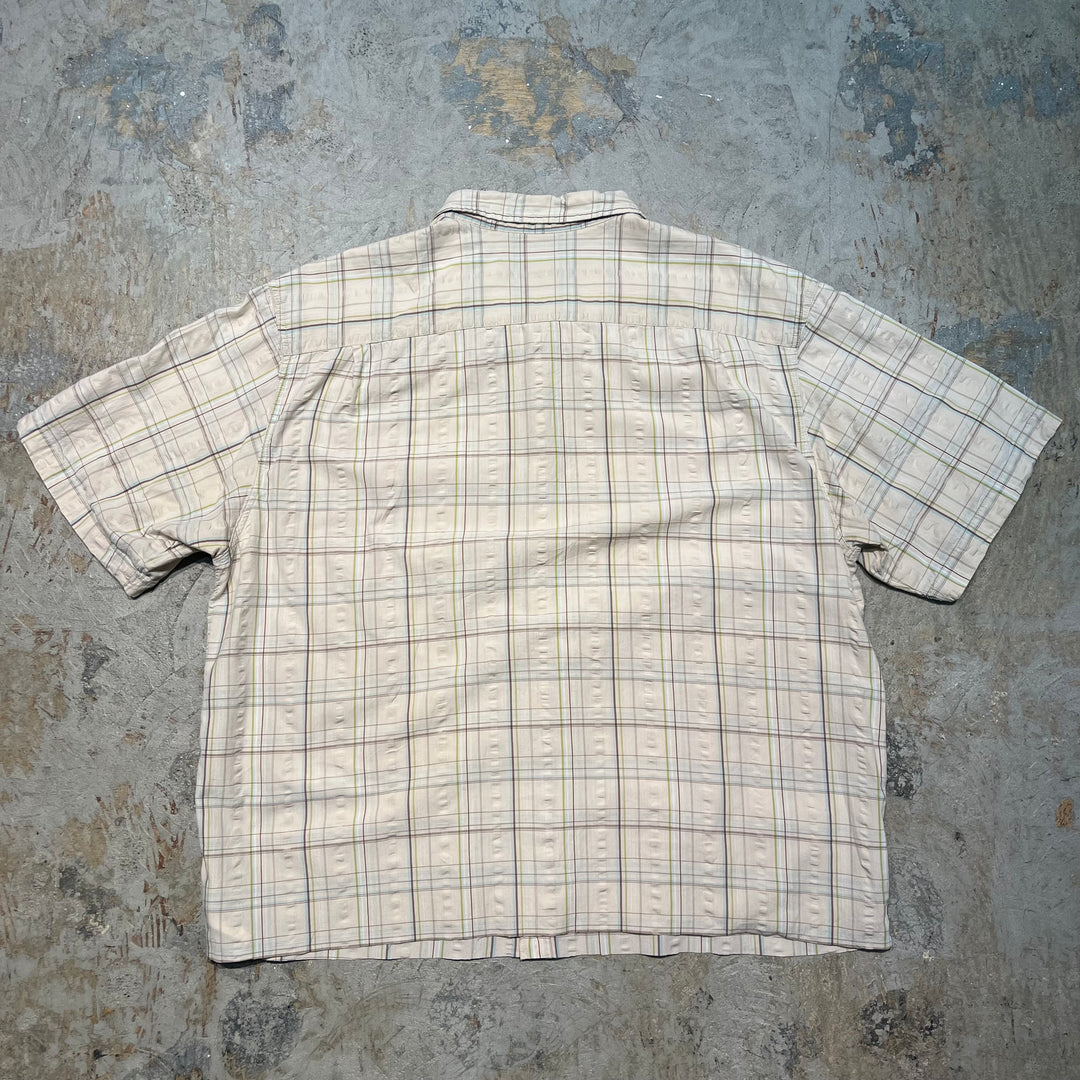 중고 의류 Columbia/ Columbia/ Short Sleeve Shirt/ Checkered Pattern/ Remake/ Size L