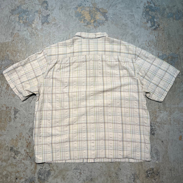 중고 의류 Columbia/ Columbia/ Short Sleeve Shirt/ Checkered Pattern/ Remake/ Size L