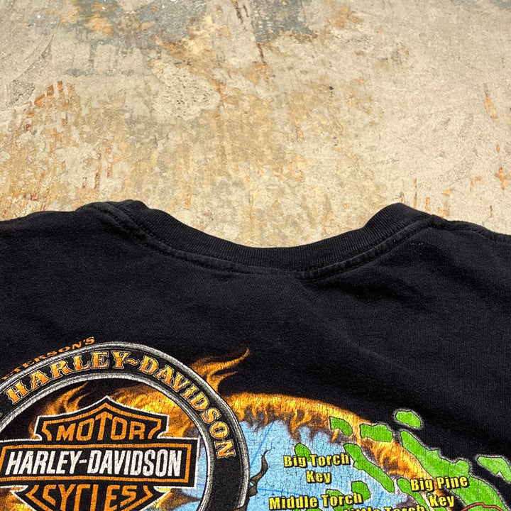 古着 Harley-Davidson/ハーレー ダビッドソン フロリダ州 キー･ウェスト コンク共和国 プリントTシャツ サイズXXL