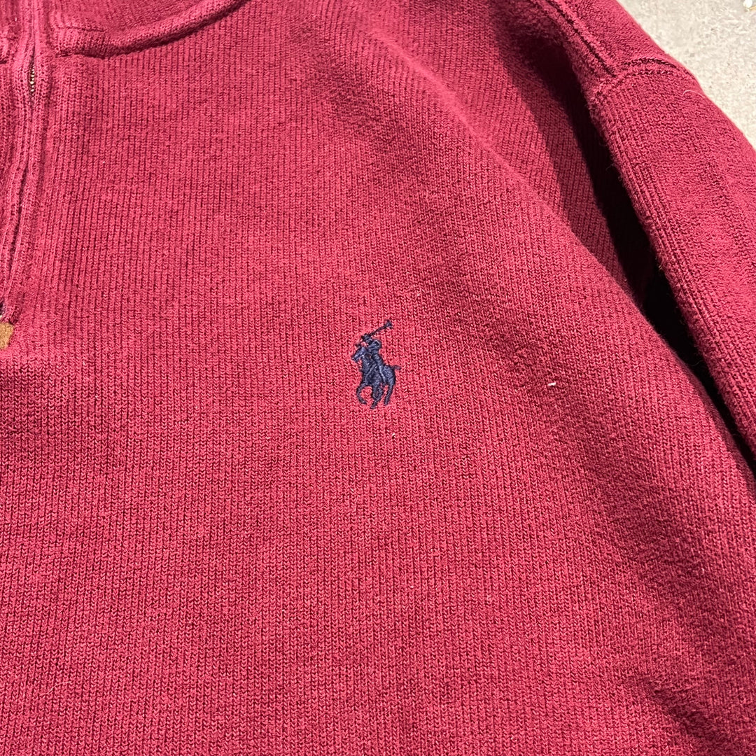 #3894 古着 POLO by Ralph Lauren/ポロバイラルフローレン/Cotton Knit Half Zip Sweaterコットンニットハーフジップ/サイズM