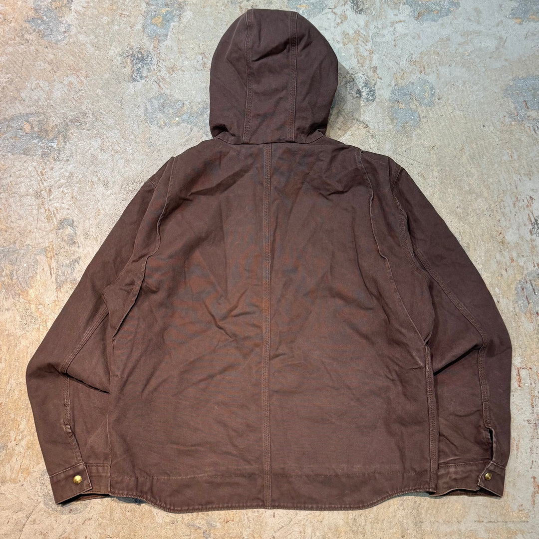 중고 의류 Carhartt/ Carhartt/ 후드 오리 재킷/ 오리 직물/ 퀼트 안감/ 크기 L