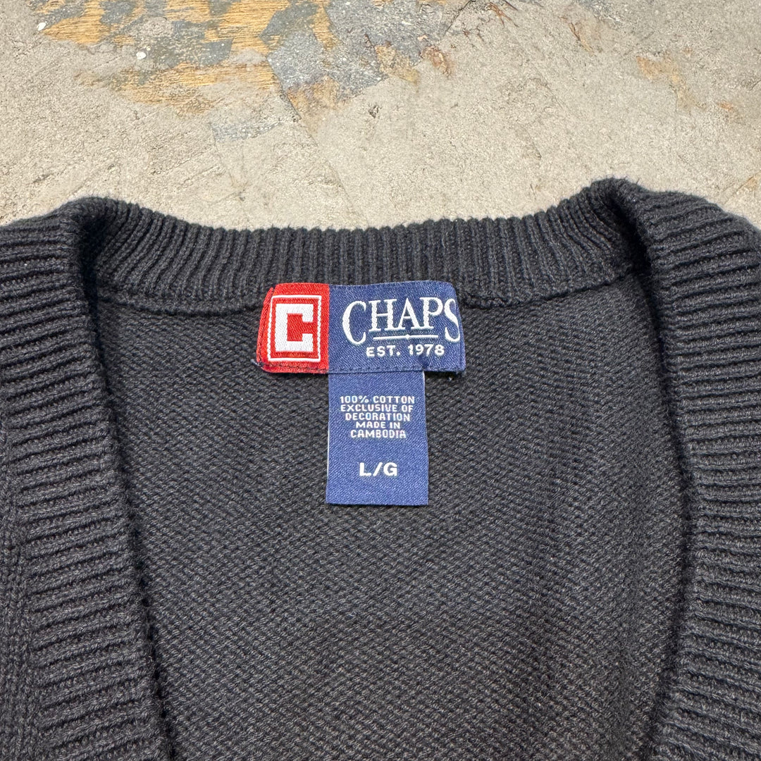 古着 CHAPS/ チャップス/ Vネックニットカーディガン/ サイズL