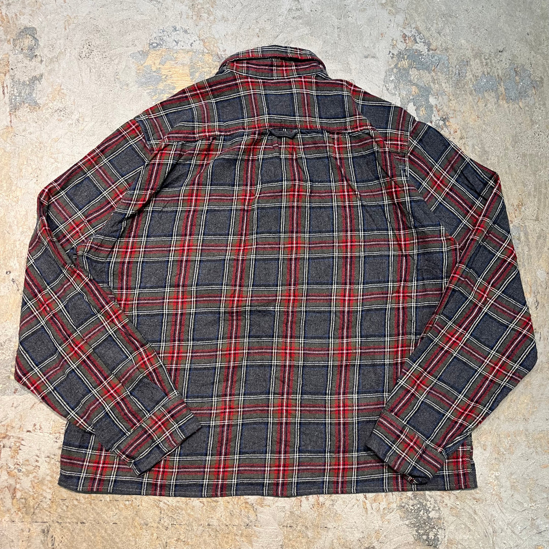 古着 Eddie Bauer/ エディー･バウアー/ コットンネルシャツ/ チェック柄/ リメイク/ サイズM