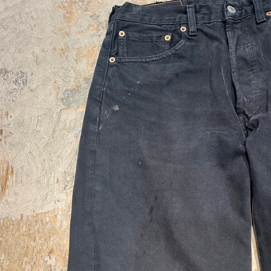 #4433 古着 Levi's/リーバイス/Black Denim Pants/ブラックデニムパンツ/501/サイズ31×34