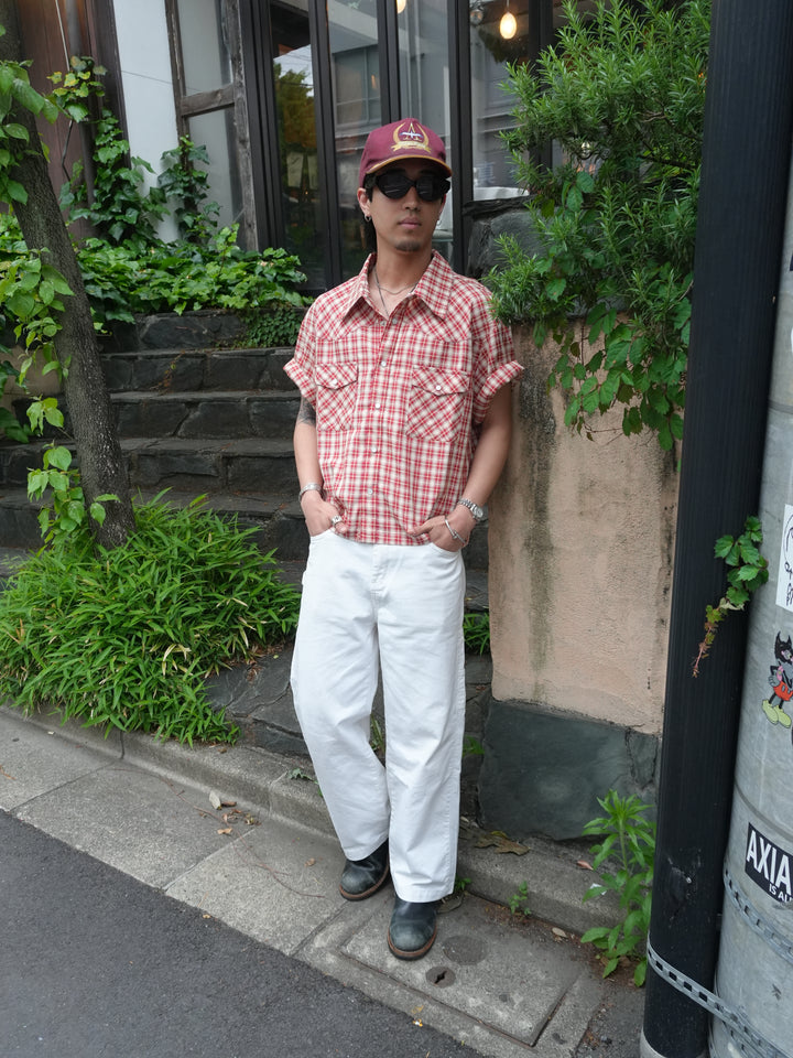 ウエスタンチェックショート ボックスシルエット シャツ