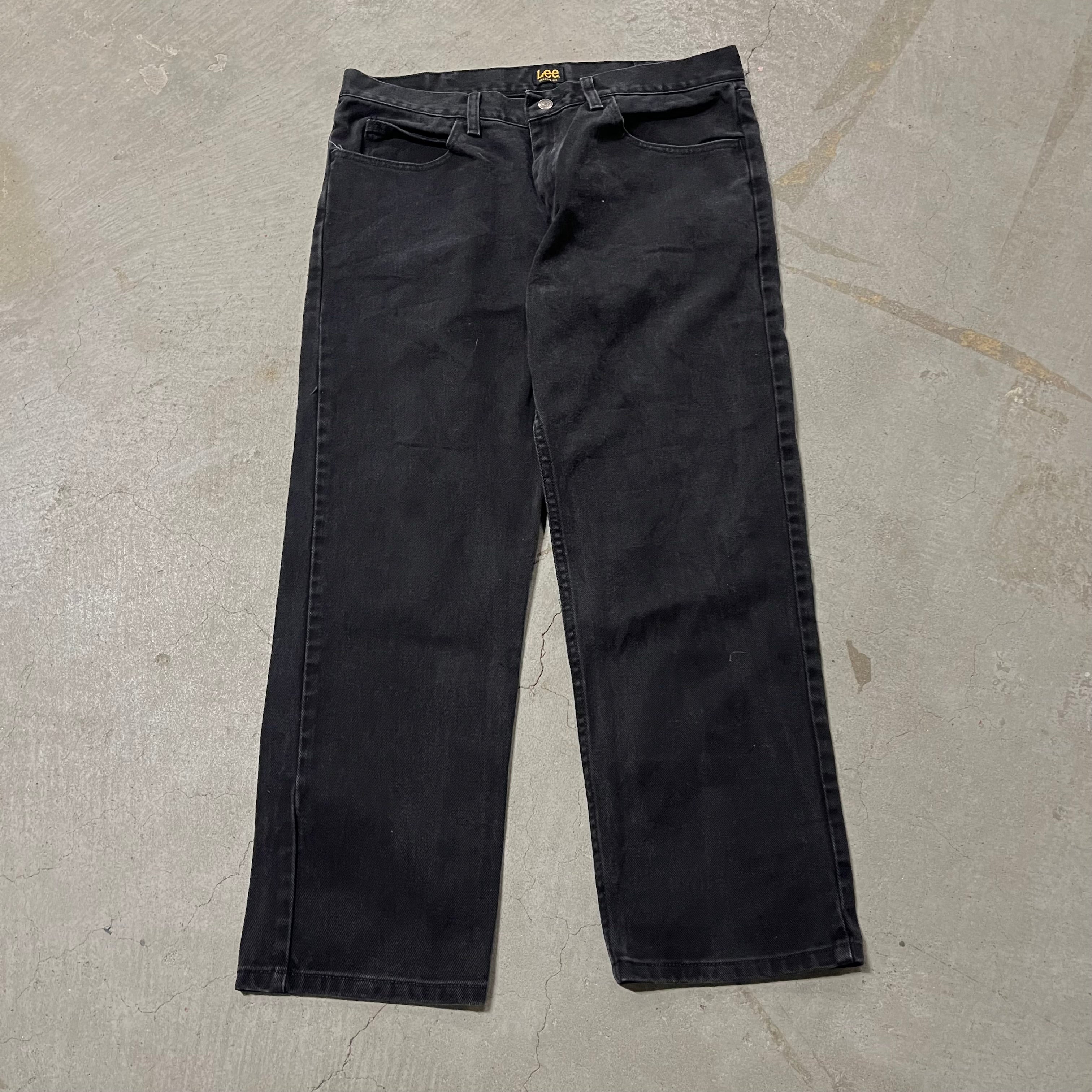 LEE ブラック　デニムパンツ　32×30 メキシコ製　メンズ USA製 メキシコ生産 Lee リー ジーパン ストレート ブラック