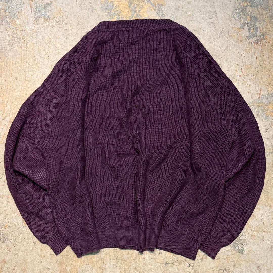 古着 90's~ Eddie Bauer/ エディーバウアー/ クルーネックニットセーター/ Vガゼット/ サイズL