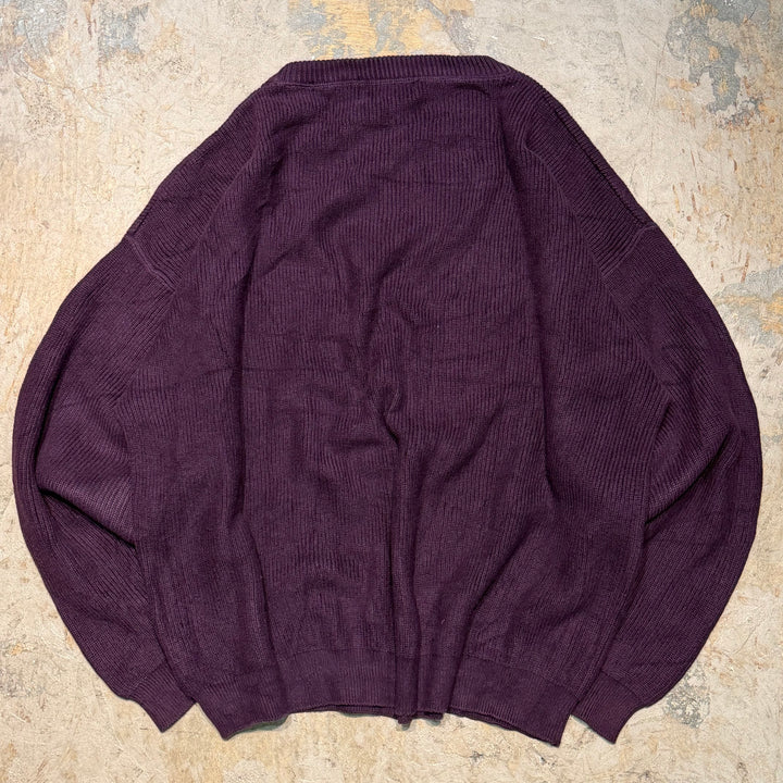 古着 90's~ Eddie Bauer/ エディーバウアー/ クルーネックニットセーター/ Vガゼット/ サイズL