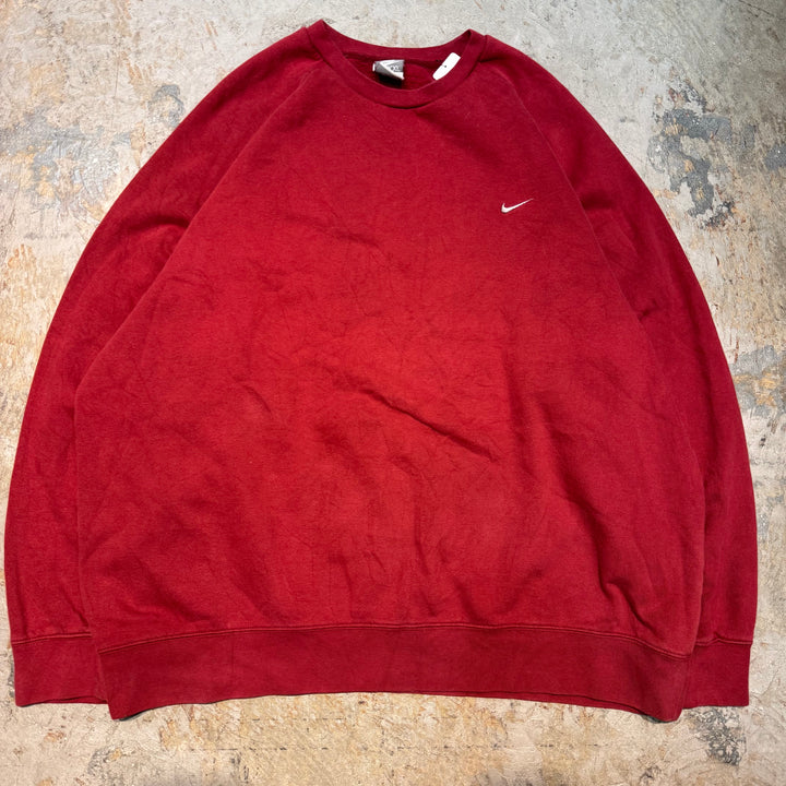 古着 00's NIKE/ ナイキ/ クルーネックスウェット/ ワンポイント刺繍/ サイズXXL