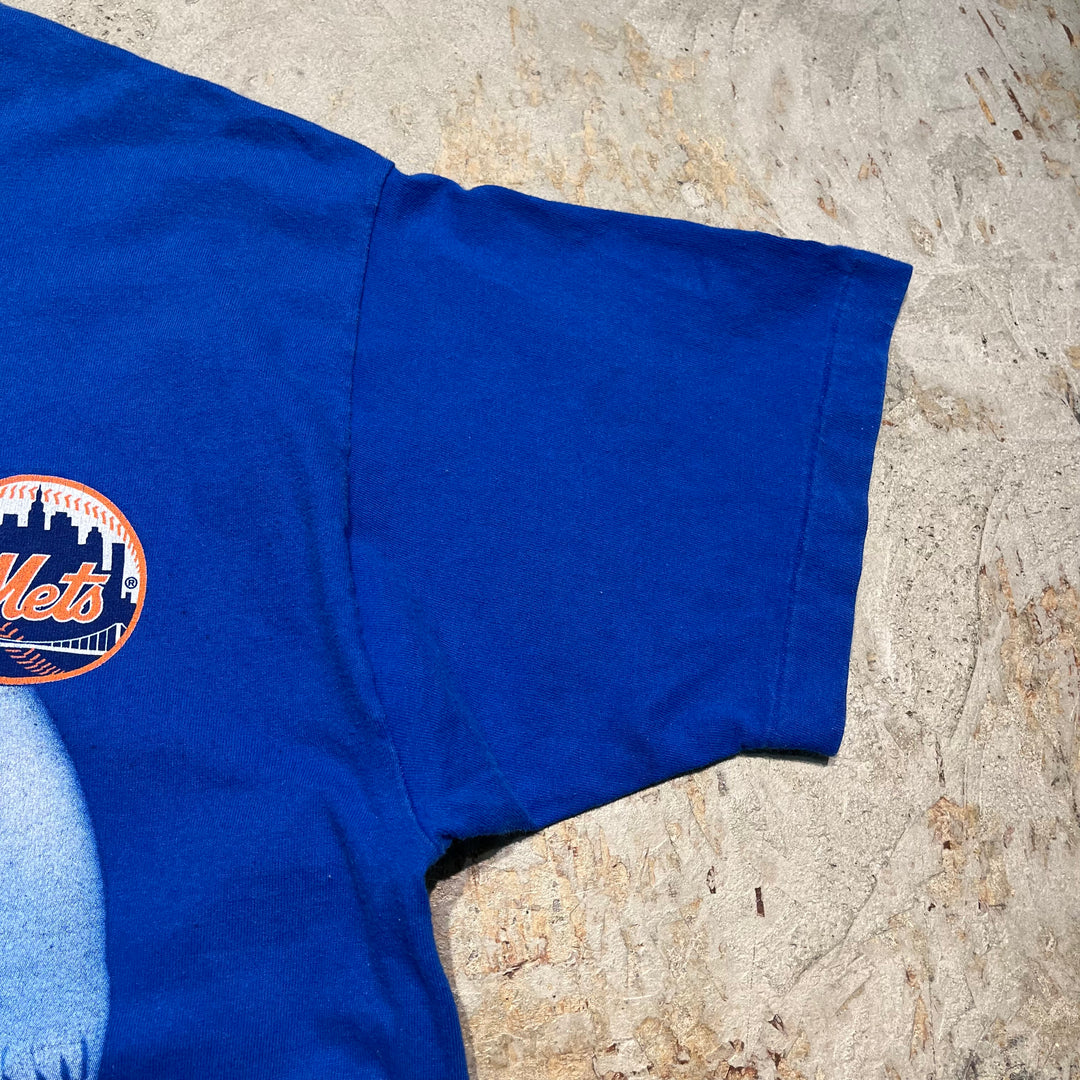 古着 USA製/90's New York Mets/ニューヨークメッツ/MLB/ヴィンテージ シングルステッチ プリントTシャツ/サイズL