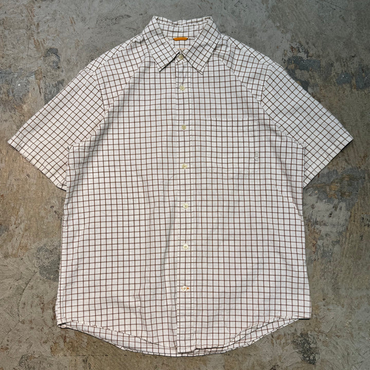 古着 TIMBERLAND/ ティンバーランド/ 半袖シャツ/ チェック柄/ サイズM