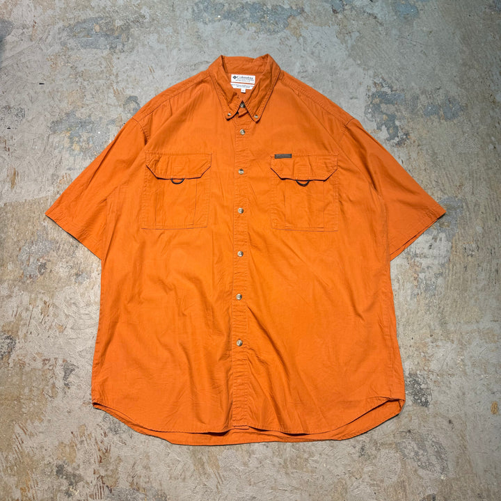 중고 의류 Columbia/ Columbia/ Button-Down Short Sleeve Shirt/ Plain/ Size XL