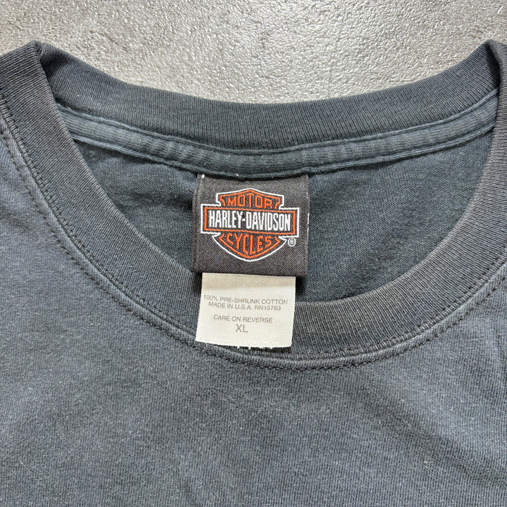 古着 USA製 Harley-Davidson ハーレーダビッドソン プリントTシャツ アメカジ サイズXL