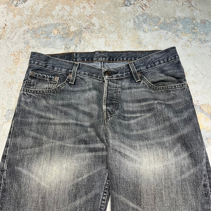 #4439 古着 Levi's/リーバイス/Black Denim Pants/ブラックデニムパンツ/518/MADE IN Rumania/サイズ33×32