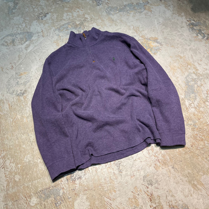 #3856 古着 POLO by Ralph Lauren/ポロバイラルフローレン/Half zip knit/ハーフジップニッセーター/サイズXXL