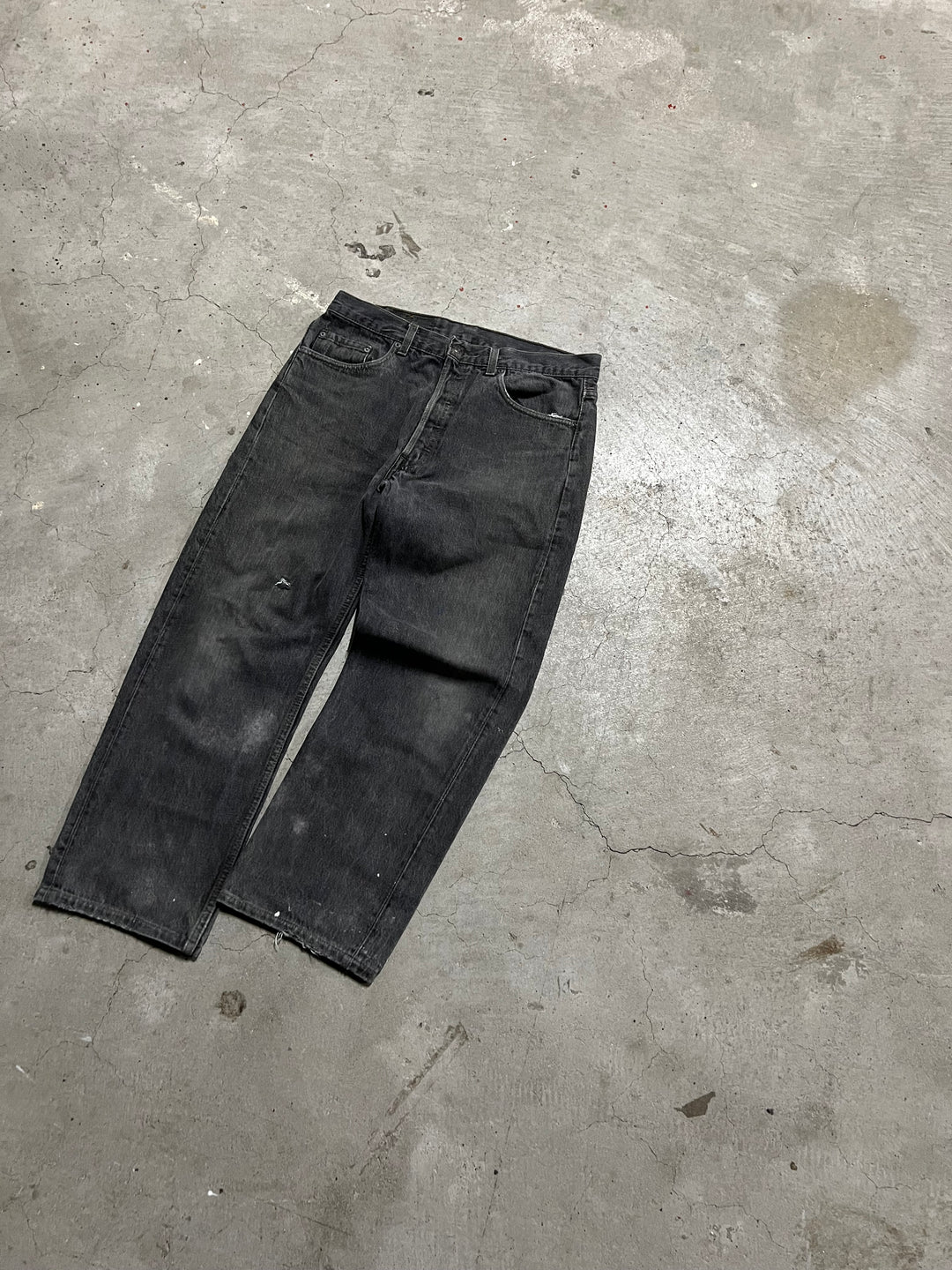 #MA12 古着 90's Levi's/リーバイス/Black Denim Pants/ブラックデニムパンツ/501/MADE IN U.S.A/実寸32×27