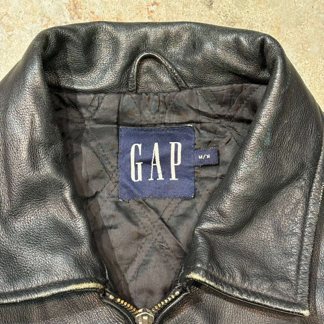 古着 GAP/ ギャップ/ ジップアップレザージャケット/ サイズM