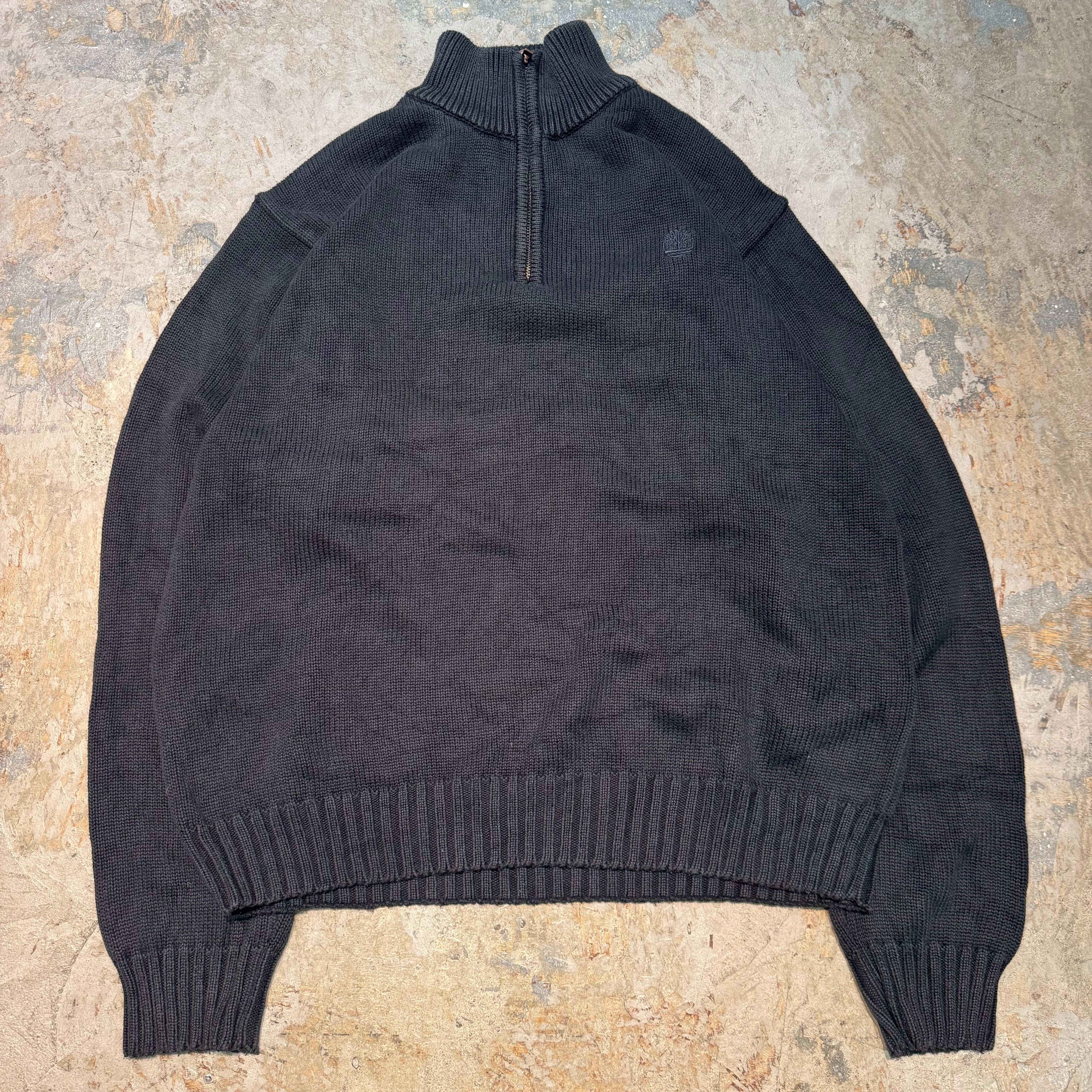 Timberland ティンバーランド　ニット セーター　ワンポイント刺繍ロゴ Timberland ティンバーランド コットン ニット セーター アウトドア