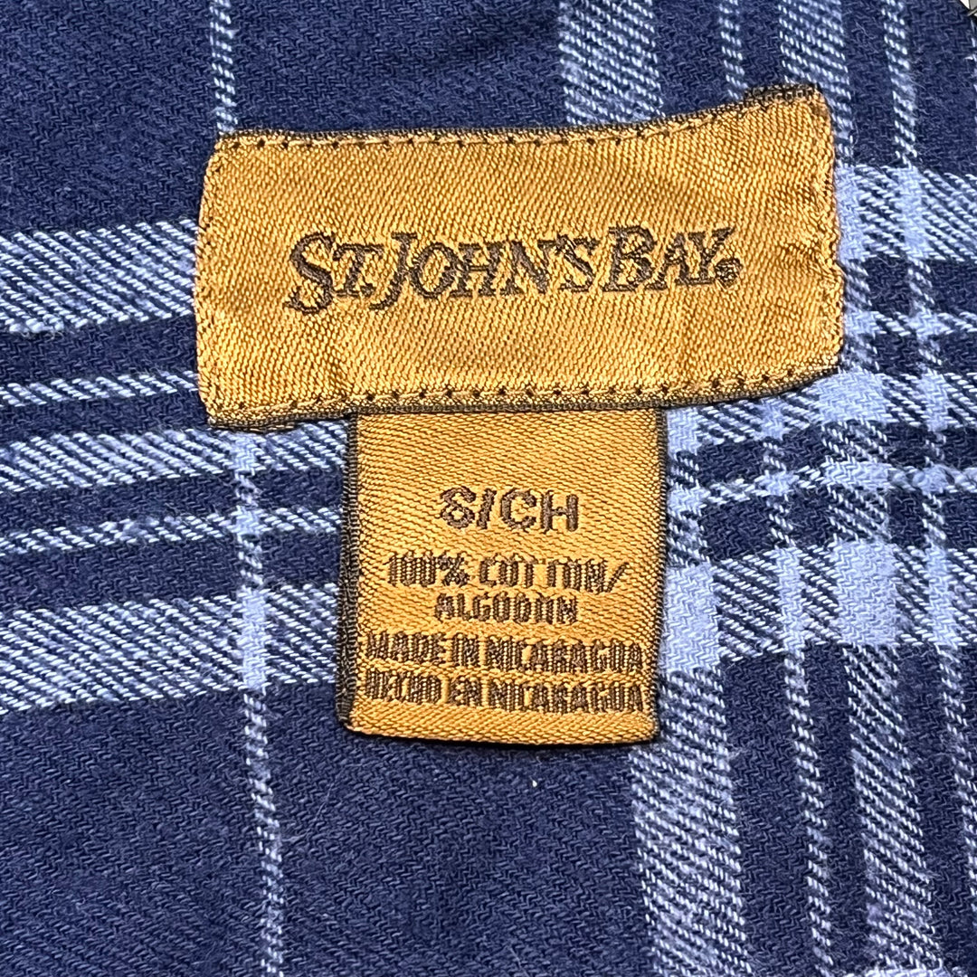 古着 ST.JOHN'S BAY/ セントジョーンズベイ/ コットンフランネルシャツ/ チェック柄/ リメイク/ サイズS