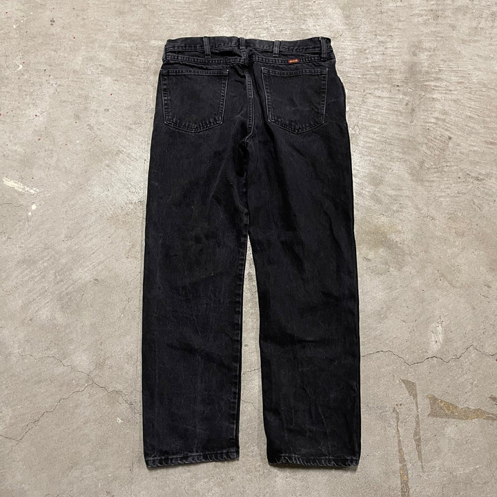 #4267 古着 RUSTLER/ラスラー/Black Denim Pants/ブラックデニムパンツ/サイズ36×30