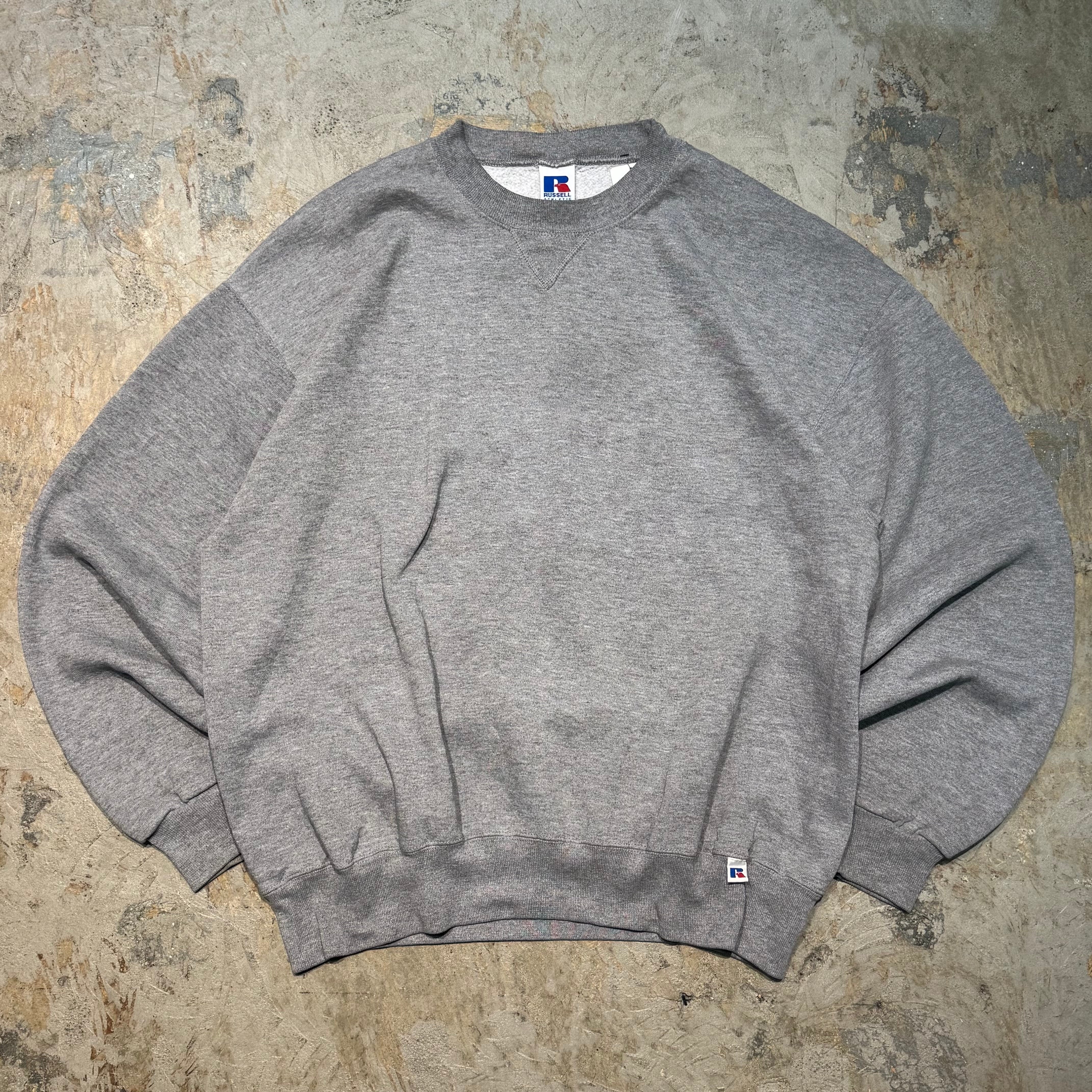 ★極美品★90s USA ラッセルアスレチック 無地 スウェット グレー ☆極美品☆90s USA ラッセルアスレチック 無地 スウェット グレー 90s