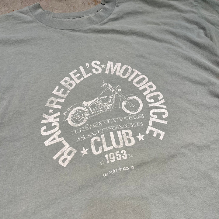 古着 90's black rebel's motorcycle club / 乱暴者“あばれもの” / 1953年公開映画 / ヴィンテージ シングルステッチ バンドTシャツ / サイズL-XL相当