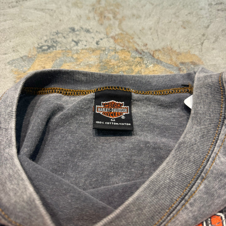 Used clothing Made in USA Harley-Davidson/Harley-Davidson/ Printed long sleeve T-shirt/ Size M