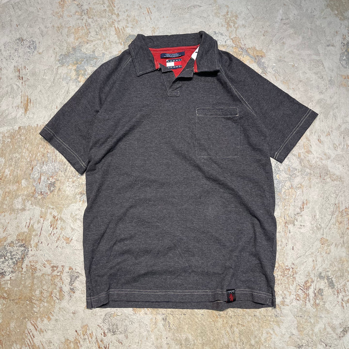 #4351 古着 tommy hilfiger/トミーヒルフィガー/s/s polo shirt/半袖ポロシャツ/ラグランスリーブ/サイズM相当