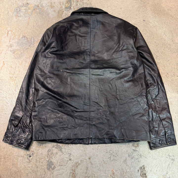 古着 90's~ GAP/ ギャップ/ 本革ジップアップレザージャケット / 牛革/ サイズL