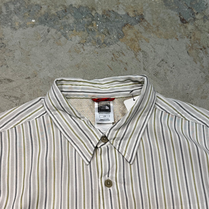 旧衣服THE NORTH FACE/北脸/短袖衬衫/条纹/尺寸L