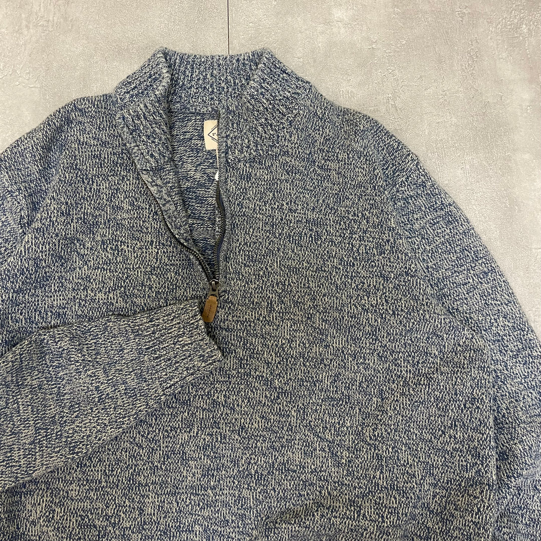 #1676 古着 St JOHN'S BAY / セントジョーンズベイ / Half Zip Knit Sweater / ハーフジップニットセーター / サイズXXL