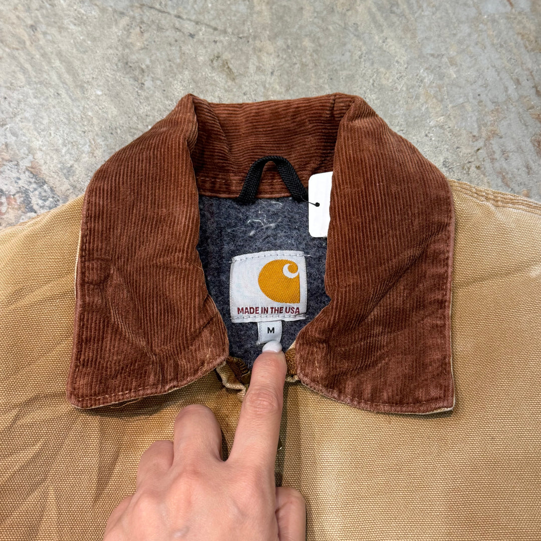 미국에서 만든 중고 의류 Carhartt/ Carhartt/ Detroit Jacket/ Duck Fabric/ Blanket Lining/ Corduroy Collar/ Size M