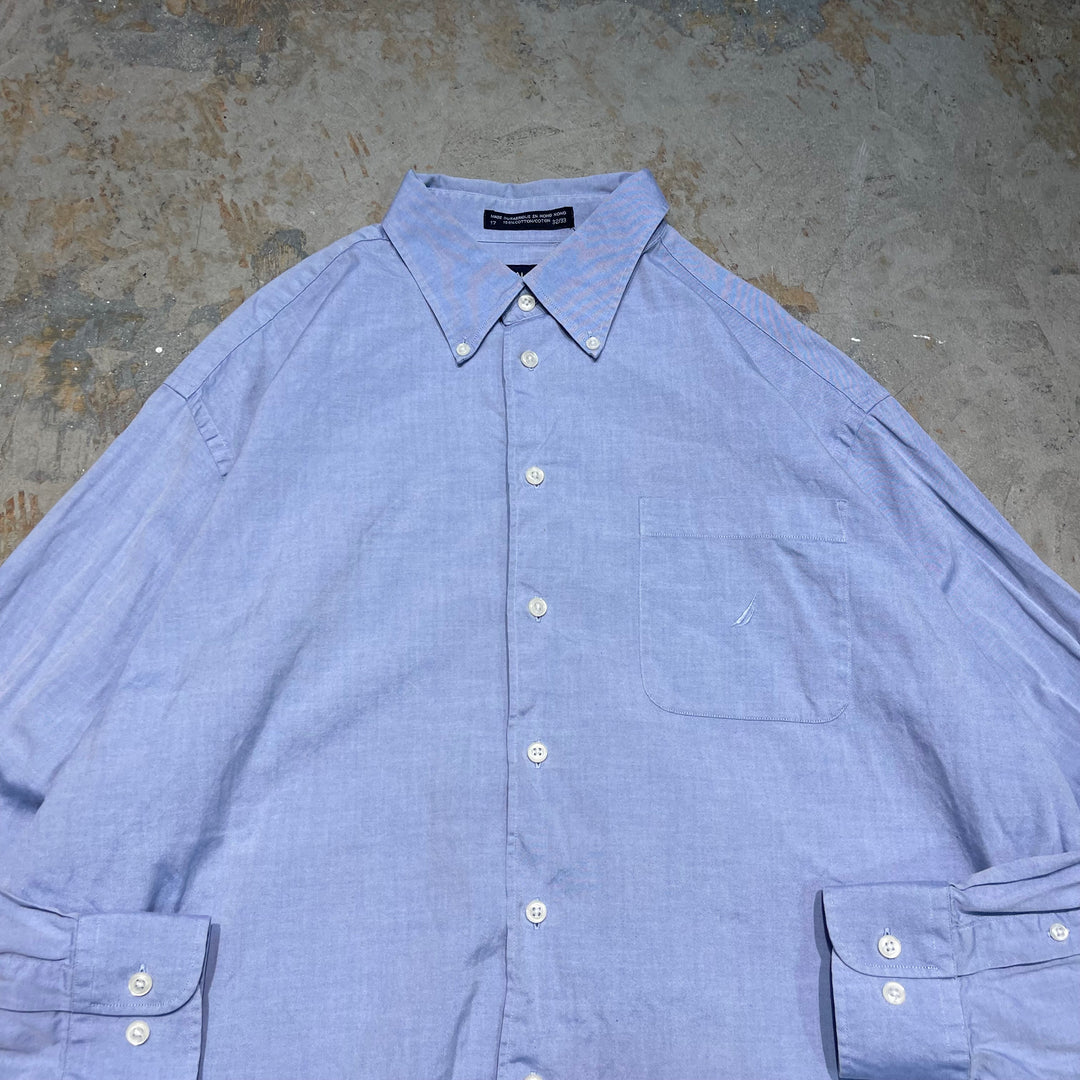 #4338 Nautica/ノーティカ/L/S Button Down shirts/ボタンダウンシャツ/80's 2 PLY/サイズ32/33