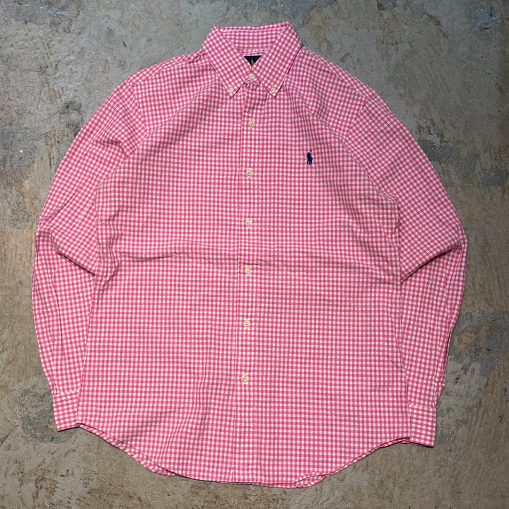 古着 POLO by Ralph Lauren/ ラルフ ローレン/ ボタンダウン長袖シャツ/ チェック柄/ サイズS