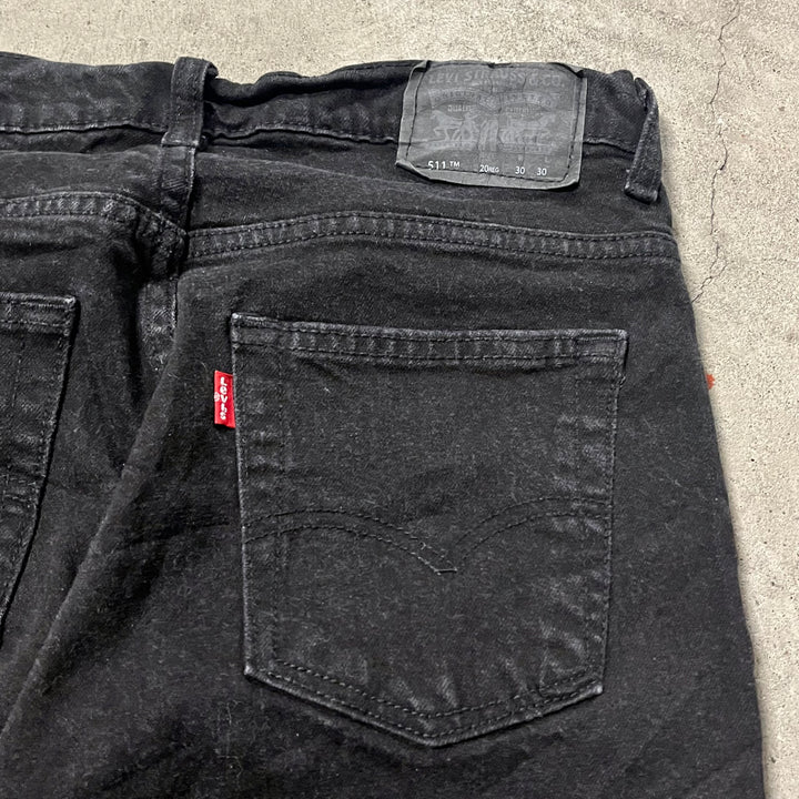 #4204 古着 Levi's/リーバイス/Black Denim Pants/ブラックデニムパンツ/511/サイズ30×30