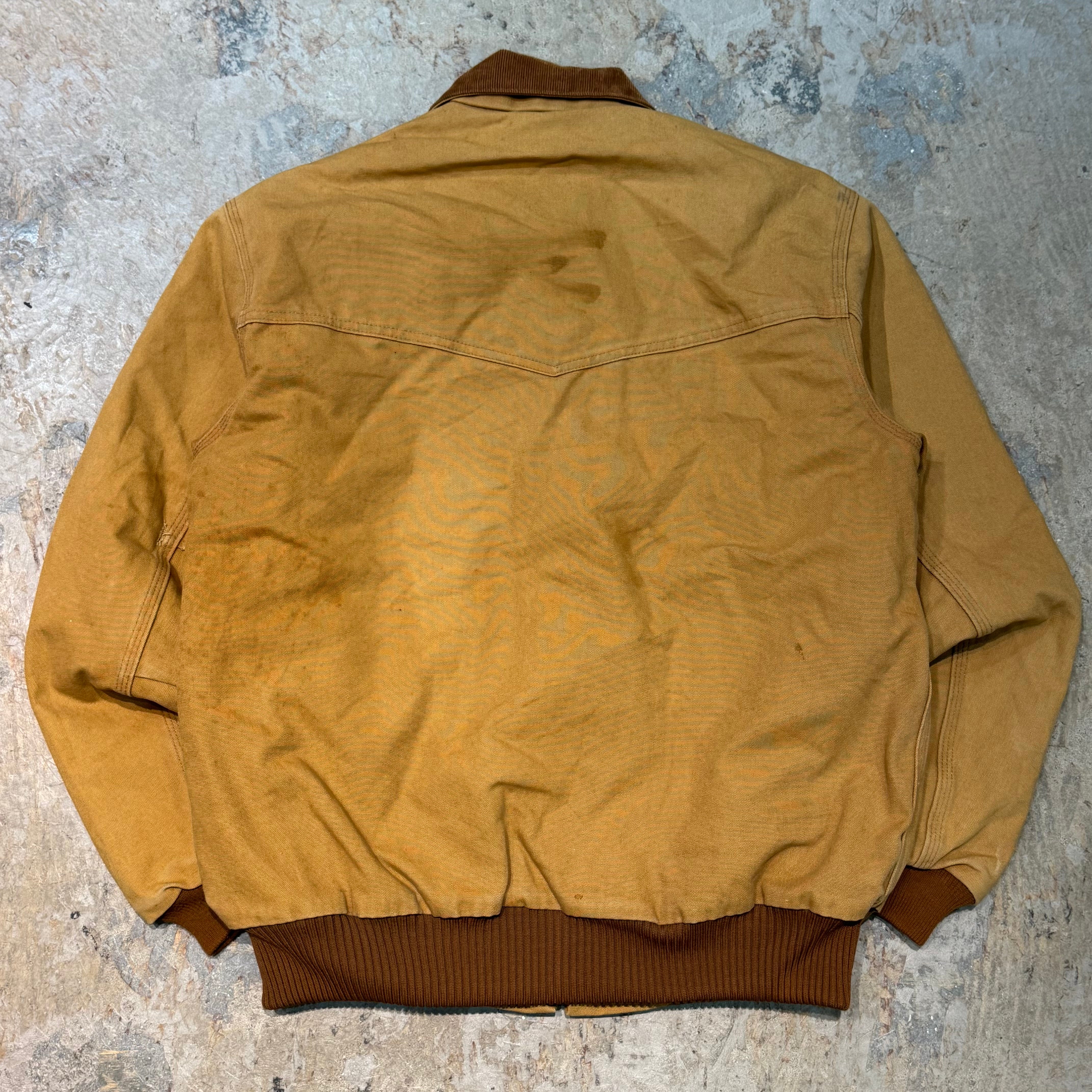 【カーハート】サンタフェジャケット　レディースXS相当　茶色　裏地キルティングi Carhartt カーハート USA製 サンタフェジャケット 裏